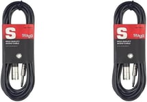 SAC3PXMDL - Câble de raccordement audio - 3 mètres - 1 x XLR mâle/1 prise jack mâle - 6,3 mm (Lot de 2)