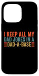 Coque pour iPhone 14 Pro Max I keep all my dad jokes in a dad a base dad jokes