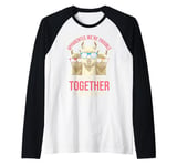 Funny llama apparently we are trouble when we are together Raglan Baseball Tee