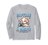 Cute Camera Dog Photographer Photo Capture & Create Puppy Long Sleeve T-Shirt