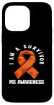 Coque pour iPhone 14 Pro Max Ruban orange pour sensibilisation à la sclérose en plaques Survivor