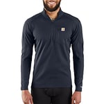 Carhartt Men's Force Midweight Tech Quarter-zip Base Layer Top, Navy, M UK