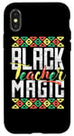 Coque pour iPhone X/XS Black Teacher Magic Black Americans Black Americans Black History Month