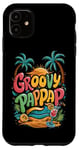 Coque pour iPhone 11 Rétro Groovy Pap Pap Daddy pour la fête des pères papa, grand-père homme
