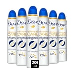 DOVE - Déodorant Femme Original Advanced Care - Spray Anti-transpirant - prend soin des aisselles au quotidien - 72h de protection (lot de 6x200ml)​