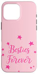 Coque pour iPhone 16 Pro Max Jolies étoiles avec inscription « Best Friends For Besties Forever Friend »