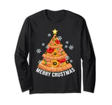 Funny Pizza on Earth Christmas Tree Merry Crust-mas Pizzamas Long Sleeve T-Shirt