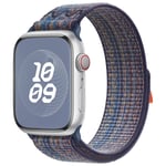 Bracelet En Nylon Pour Apple Watch,Bracelet Dehors Loop,Bracelet De Montre Nike Iwatch 9 8 7 6 5 Se Ultra 2,49mm,45mm,44mm,41mm,38mm,42mm - Type Blue Orange-38mm 40mm 41mm