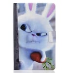 JIan Ying Cover Case for Samsung Galaxy Tab A 10.1 (2019) SM-T510 T515,Tablet Case Cover Slim Folding Protector,White Rabbit