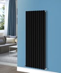 NRG 1600x680 Vertical Flat Panel Designer Radiators Central Heating Rad Double Column Black