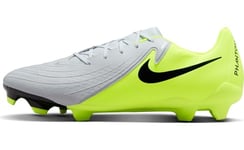 Nike Homme Phantom Gx II Academy FG/MG Chaussure de Football, Metallic Silver/Black/Volt, 45 EU