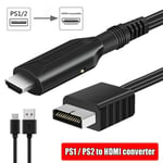 PS2 To HDMI Adapter Audio Video Converter Cable PS2/PS1 to HDMI