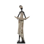 Alexandra House Living Figurine décorative Beige en Plastique Africain 16 x 25 x 58 cm