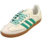 adidas Samba Og Womens Fashion Trainers in Off White Green - 5 UK