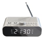 FM Clock Radio with Bluetooth Streaming Play LED Display Dual Alarm Clock7408