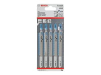 Bosch Basic For Metal T 318 A - Sågblad - För Aluminum, Rör, Bladmetall, Profiler - 5 Delar - Längd: 132 Mm