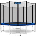 KIDUKU® Trampoline Ø 427 cm | Kit Complet avec Filet de sécurité, échelle, Housse de Bord, ancrage au Sol et Accessoires | Trampoline de Jardin pour Enfants Charge maximale 150 kg