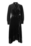 Iza Midi Dress - Black Velvet