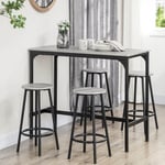 Breakfast Bar Table And Stools 4 Seater Kitchen Dining Room Furniture Modern