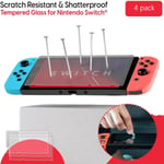 4 Pack Nintendo Switch Screen Protector Tempered Glass 9H Hardness UK