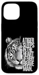 iPhone 15 Wild Tiger in Man Predator Cat Wild Cat Tiger Head Case