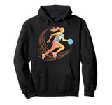 Funny Retro Vintage Basketball Girl Jersey Number 30 Graphic Pullover Hoodie