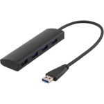 Deltaco UH-481 grensesnitt-hub USB 3.2 Gen 2 (3.1 Gen 2) Type-A 1500 Mbit/s Sort