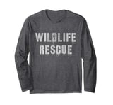 Vintage WILDLIFE RESCUE Team Earth Day Search Crew Uniform Long Sleeve T-Shirt