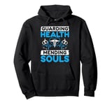 Guarding Health Mending Souls Correctional Nurse Pullover Hoodie