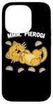 iPhone 14 Pro Cat dreaming about Pierogi Polska Polish Food Mmm Pierogi Case