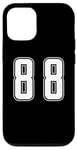 Coque pour iPhone 14 Blanc Numéro 88 Équipe Junior Sports Uniforme Numéroté