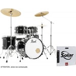 ROADSHOW FUSION 20 + B50 + PACK SOLAR SABIAN JET BLACK