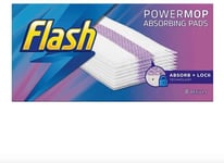 Flash Power Mop 8 Refill Cleaning Pads Disposable Absorbent Cloths Powermop