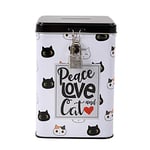 I-TOTAL® - Fun MONEY BANK with padlock and keys/Metal coin purse with closure (CAT)