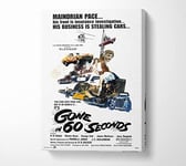 Gone In 60 Seconds Poster 1 Canvas Print Wall Art - Double XL 40 x 56 Inches