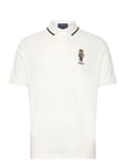 Polo Ralph Lauren Classic Fit Polo Bear Mesh Polo Shirt Vit