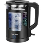 GABERLEE Electric Kettle, 1.7L, 3000W Fast Boil Quiet Glass Kettle with Blue...