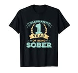 1 Year Sober Gift Shirt - Sobriety Anniversary Recovery Men T-Shirt