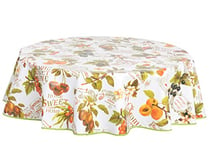 Home Direct Nappe de table ronde en PVC facile à nettoyer - 155 cm