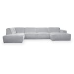 Mobilier Deco - giulia - Canapé panoramique en tissu gris - Angle gauche