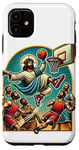 Coque pour iPhone 11 Ballin with the Messiah Rejoignez la communauté Jesus Basketball