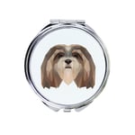 Lhasa Apso - peili kuva ja geometrinen merkki Art-Dog-merkiltä