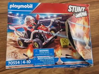 PLAYMOBIL STUNT SHOW FIRE ENGINE RACE CAR, UNOPENED AMAZON RETURN DAMAGED BOX