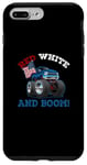 Coque pour iPhone 7 Plus/8 Plus ROUGE. BLANC ET BOUM ! Monster Trucks patriotiques