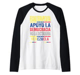 Mens Support Venezuela Flag | Gestor Proyectos Apoyo Democracia Raglan Baseball Tee