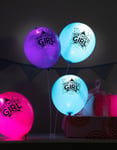 5 stk Ballonger med LED Lys - Birthday Girl -illoms