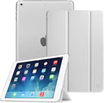 Coque Pour Ipad Air 2 2014 / Ipad Air 2013 9.7 Pouces - Etui De Protection Mince Et Léger Housse Arrière Semi-Transparent Avec Fonction Sommeil/Réveil Automatique, Argent.[F3753]