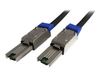 Startech.Com 2M External Mini Sas Cable - Serial Attached Scsi Sff-8088 To Sff-8088 - 2X Sff-8088 (M) - 2 Meter, Black (Isas88882) - Extern Sas-Kabel - Taa-Kompatibel - Sas 6Gbit/S - 4-Vägs - 26-Pin 4X Skärmad Mini Multilane Sas (Sff-8088) (P) Till