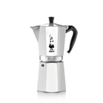 Bialetti Moka Express Aluminium Stovetop Coffee Maker (12 Cup), Silver