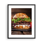 Affiche Poster 40x50cm Tableaux Américain hamburger nourriture barbecue Art